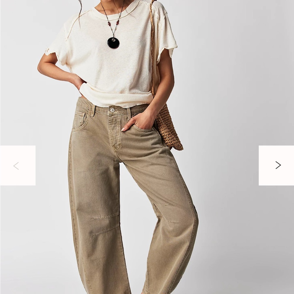 We The Free Good Luck Barrel Jeans 25L Taupe